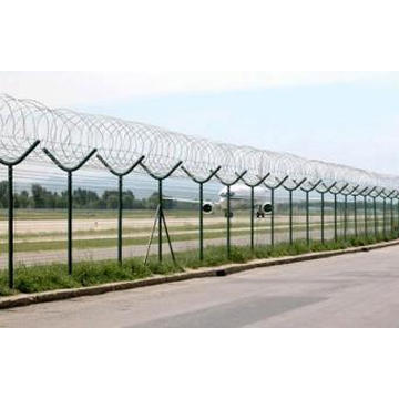 Airport/Prison Fence with Barbed Wire